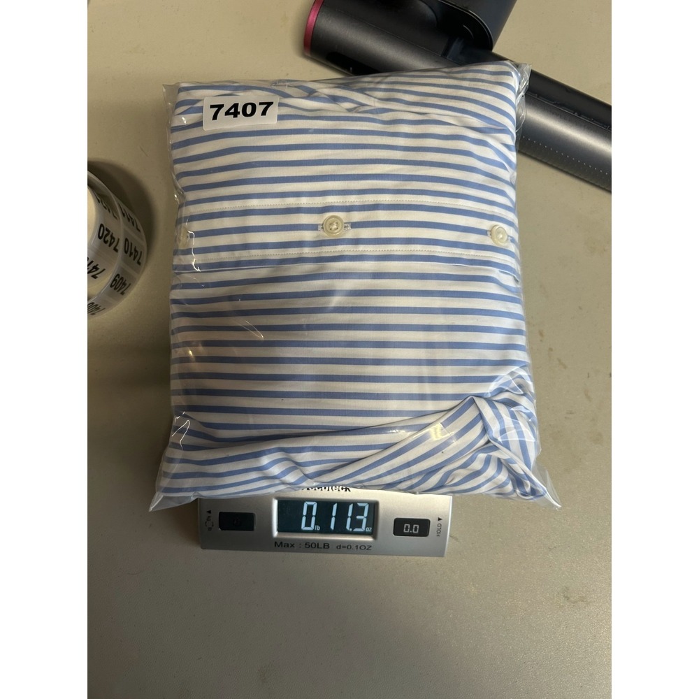 Polo Ralph Lauren Shirt 3XL Big 3XB White Blue Striped Classic Fit Button Down - Picture 6 of 6